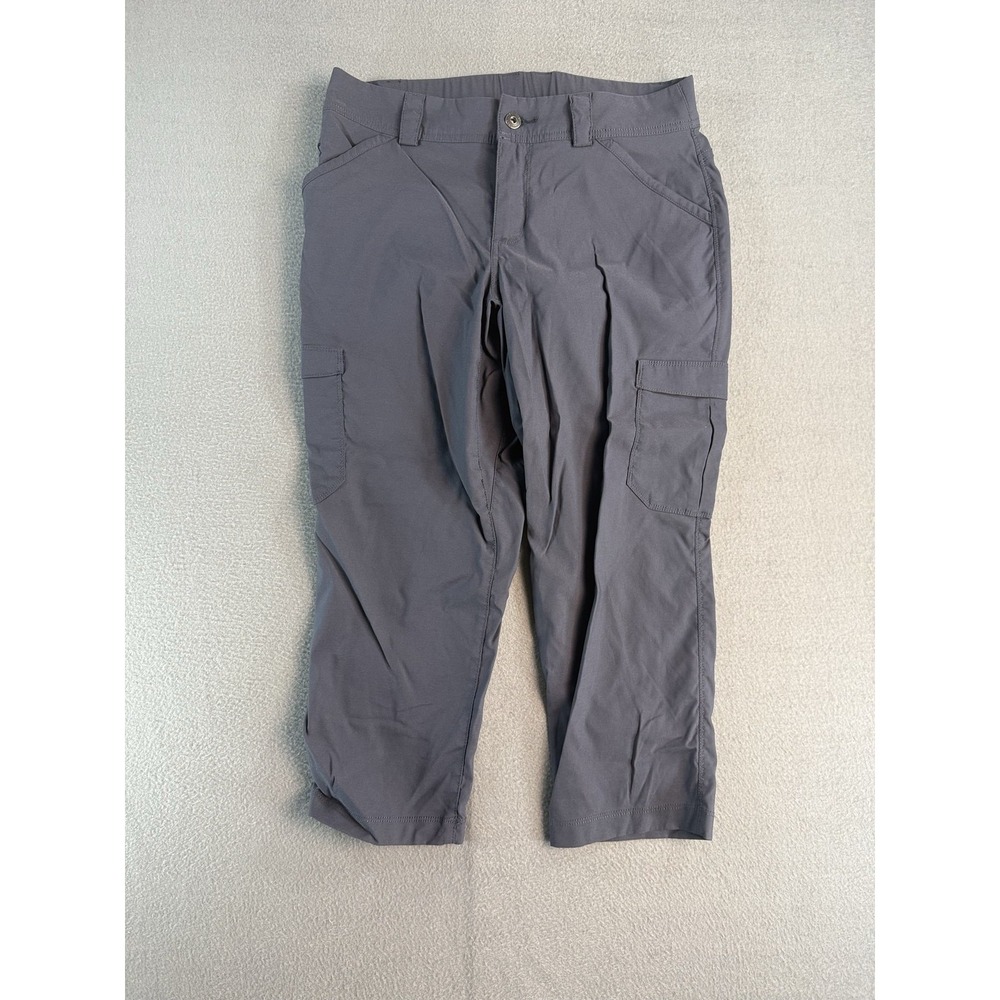 Duluth Trading Co Capri Pants Womens 6 Blue Hiking Cargo Lightweight Stretch